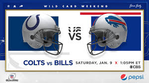 Jan 10, 2021 at 10:30 am. Buffalo Bills To Host The Indianapolis Colts In Afc Wild Card Playoff Matchup