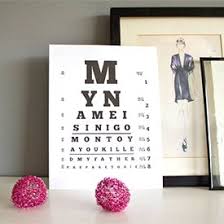 download and print this eye chart with a princess bride