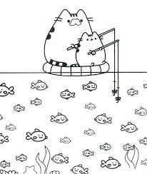 Download or print for free on our website. Pusheen Fishing Themed Coloring Sheet Pusheen Coloring Pages Cat Coloring Page Halloween Coloring Pages