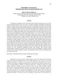 Pdf ekonomi islam analisis mikro dan makro Penimbunan Barang Perspektif Hukum Ekonomi Islam Munich Personal Repec Archive