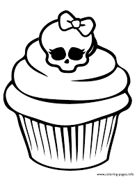 You will be able to instantly download these coloring pages (5). Monster High Skullette Cupcake Coloring Pages Printable
