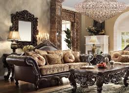Leather couch online market with greatest options of leather couch. Homey Design Hd 3280 Dark Chocolate Gold Fabric Faux Leather Sofa Set 3pcs Traditional Hd 3280 Slc Set 3
