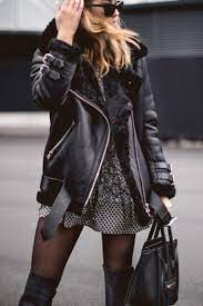 New Black Faux Leather Shearling Warm Women Aviator Coat Winter Pilot Jacket Jacket Outfit Women Womens Leather Jacket Outfit Leather Jacket Street Style
