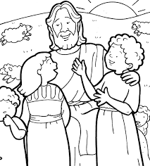 Jesus Children Coloring Page Jesus Coloring Pages Bible Coloring Pages Sunday School Coloring Sheets