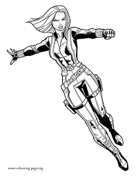 Captain America Black Widow Coloring Page Vingadores Desenhos Da Marvel Livros De Atividades