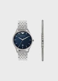 Stainless steel kitchen cupboards ukrainian city polish version. Special Edition Three Hand Stainless Steel Watch And Bracelet Set Man Emporio Armani