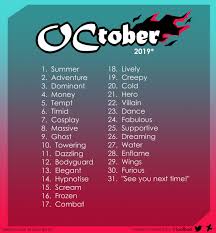 Kalce Vtuber On Twitter Oc Tober Thread This Year I Ll Be Drawing 1 Original Character Per Prompt From The List Loafbud Posted On Da But if you'd like some that are ready to go, with instructions and ideas to further this exercise in creativity, i pulled together a downloadable pdf.