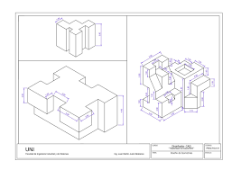 Practica De Clase N 1 Con Acotado Technical Drawing Autocad Orthographic Drawing