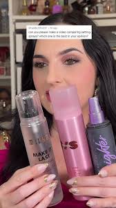 Top Setting sprays you need in your collection @ONE SIZE BEAUTY On Til Dawn  @urban decay All Nighter @Milani Cosmetics Make it Last #urbandecay  #onesizebeauty #settingspray #longlastingmakeup ...