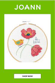 Stitch count for each tile is 59w x 59h. Dimensions Counted Cross Stitch Kit With Hoop 6 Be Kind Joann Cross Stitch Art Cross Stitch Charts Cross Stitch