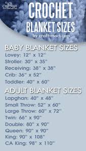 Chart_crochet Blanket Sizes By Craft Mart Craft Mart