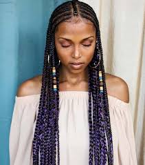 Black And Purple Braids 45 Hot Fulani Braids To Copy This Summer Page 2 Of 4 Stayglam Cornrow Hairstyles Braided Hairstyles Box Braids Hairstyles