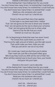8th Grade Choir The Association Cherish Just Lyrics Great Song Lyrics Music Words