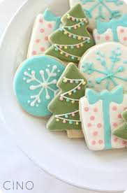 Dip them in chocolate and decorate with sprinkles for a festive treat. Christmas Cookie Box And Recipes Cute Christmas Cookies Christmas Sugar Cookies Christmas Cookie Box
