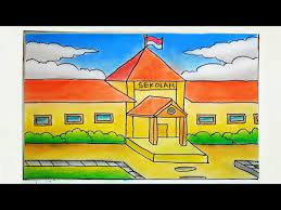 Kumpulan gambar lucu banget yang kocak dan paling unik (bergerak, animasi kartun, kata kata bahasa jawa. Cara Menggambar Dan Mewarnai Sekolahan Yang Bagus Youtube
