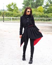 Extravagant Wool Asymmetric Coat Women Wool Coat Elegant Winter Coat Black Asymmetric Coat Black Long Coat Long Wool Coat Stylish Long Coat Adrenalinefashion