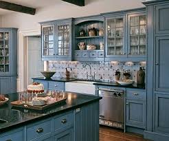 Dutch Blue Occasionally One Element Drives The Color Scheme The Owner Chose The Color T Blue Kitchen Designs Kitchen Design Blue Kitchen Cabinets