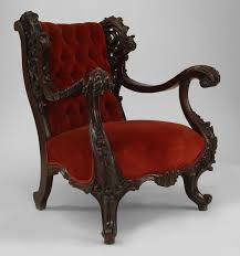 Antique Victorian Carved Rosewood Red Velvet Heart Parlor Vanity Chair Google Search Vanitychair Victorian Armchair Victorian Furniture Gothic Furniture