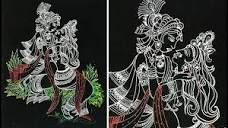 Velvet Art Painting | How To Do Radha Krishna Painting on Velvet ...