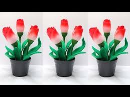 Bottle Craft Ideas Membuat Bunga Tulip Dari Botol Plastik Bekas Calpico Plastic Bottle Craft Youtube Bunga Tulip Bunga Bunga Botol Plastik