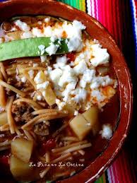 Sopa De Fideo Con Carne Y Papa Beef And Pasta Soup La Pina En La Cocina Recipe Fideo Soup Recipe Soup With Ground Beef Mexican Food Recipes