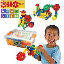 Birthday Gift Ideas For 7 Year Old Boy India Amazon Com Eti Toys Educational Engineering Building Children S Set 109 Piece Construction Blocks Gears Kit Col Educational Toys For Kids Toys Stem Toys