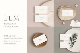 Elm Business Card Mockup Kit Business Card Mock Up Stationery Mockup Minimalist Business Cards