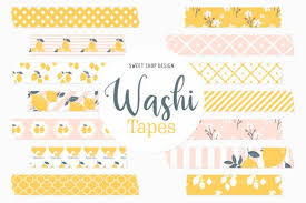 I've already been crafting lots of things for this year's halloween. Digital Washi Tape Sunshine And Lemons Graphic By Sweet Shop Design Creative Fabrica Handmade Stationery Washi Planner Stickers