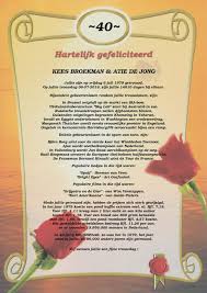 Gefeliciteerd Met Jullie 40 Jaar Huwelijk