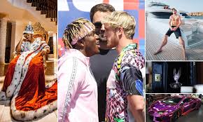 Ksi celebrated a split decision victory over logan paul after the youtube rivals produced a wild and reckless rematch in los angeles. From A Custom Made Lamborghini To 27m In Merch Sales Here S The Lifestyles Of Ksi And Logan Paul Daily Mail Online