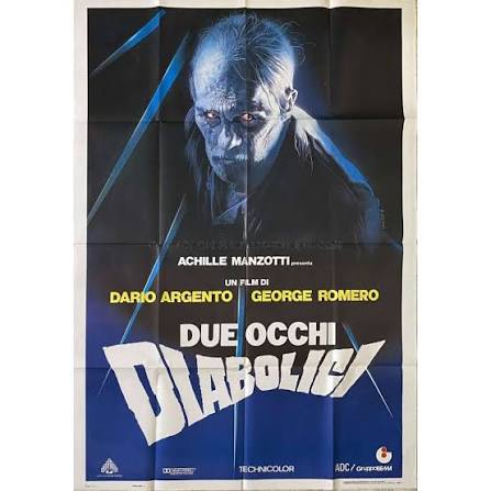 TWO EVIL EYES Italian Movie Poster - 39x55 in. - 1990
