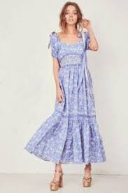 Below the waistband, the f Loveshackfancy Angie Blue Dress We Select Dresses Dresses Angie Dress Select Dress