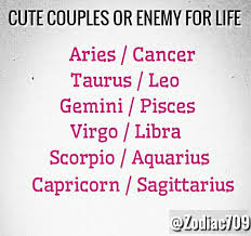 The compatibility between an aries man and cancer woman couple has the potential to be a good one. Cute Couples Or Enemy For Life Zodiac Signs Aries Taurus Gemini Cancer Leo Virgo Libra Scorpio Sagitt Zodiac Signs Cancer Quotes Zodiac Zodiac Quotes