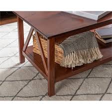 Книжные шкафы и полки linon. Linon Titian Pine Wood Coffee Table In Brown 86151atob 01 Kd U