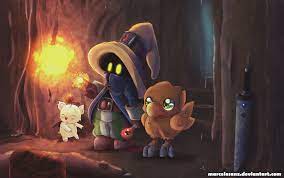 He is a black mage, differentiated from humans by having a black aura surrounding his visible outer skin, glowing yellow eyes, and the ability to cast magic. Final Fantasy By Marcelosanz On Deviantart