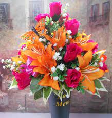 Check spelling or type a new query. Artificial Flower Arrangements For Graves Artificial Silk Flower Arrangeme Artificial Flower Arrangements Spring Flower Arrangements Flower Vase Arrangements