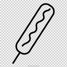 Vector hand drawn illustration with. Hot Dog Coloring Book Corn Dog Drawing Png Clipart Animais Area Art Black And White Book