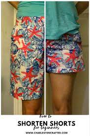 How To Shorten A Pair Of Bermuda Shorts How To Hem Pants How To Hem Shorts Bermuda Shorts