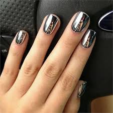 Women Mirror Powder Effect Chrome Nails Pigment Gel Polish Diy