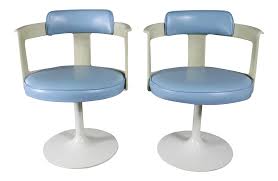 Daystrom Furniture Tulip Style Swivel Chairs A Pair On Chairish Com Chair Swivel Chair Swivel