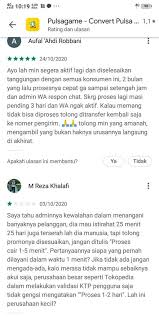 Distributor pulsa, kuota internet, token listrik, bayar pdam, tagihan, top up, murah tanpa ribet, otomatis 24 jam. Admin Jasa Convert Pulsa Samsudin Abas Pulsagamecom Penipu Surat Pembaca