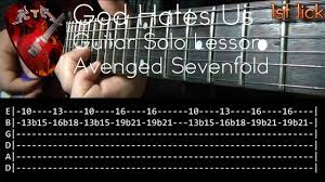 God Hates Us Guitar Solo Lesson Avenged Sevenfold With Tabs Youtube