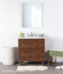 Soft closing drawers but solid wood tapered legs. Vanities Handcrafted In Canada American Black Walnut Modern Bathroom Vanity Vanity