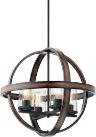 Kichler 34822 34823 Barrington 4 Light Orb Pendant Orb Chandeliers Deep Discount Lighting Kichler Orb Chandelier White Ceiling Light Wood Pendant Light