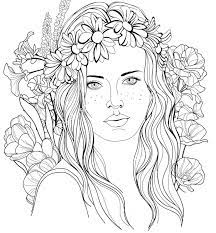 Free, printable coloring pages for adults that are not only fun but extremely relaxing. Realistic Girl Coloring Pages Coloring Home