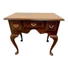 Councill Mahogany Inlay Lowboy Table Leather Living Room Furniture Mahogany Inlay