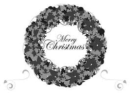 The christmas card black and white also gives a modern look. Black And White Christmas Card