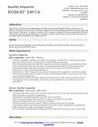 Quality Inspector Resume Samples Qwikresume