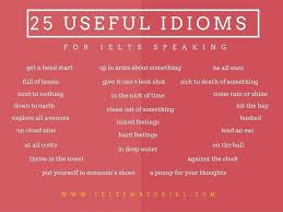 25 Useful Idioms To Help You Score Band 8 0 For Ielts Speaking Part 4 5 Hilfe Im Studium Damit Dein Studium Ein Erfolg Englisch Lernen Lernen Lerntyp Test