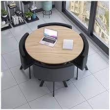 Simple Table And Chair Combination Home Dining Table And Chair Set 1 Table And 4 Chairs Pu Leat In 2021 Table And Chair Sets Wooden Kitchen Table Solid Wood Table Tops
